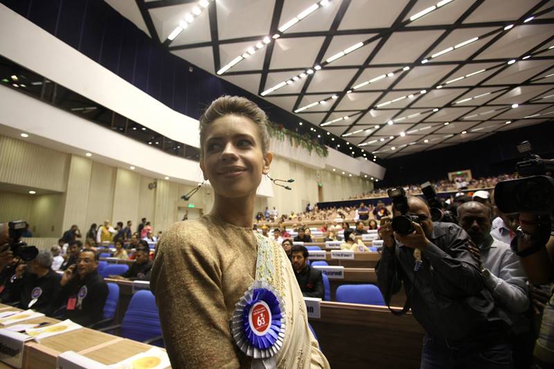 Actress Kalki Koechlin's stint as a girl affected with cerebral palsy in Shonali Bose's "Margarita with a Straw" got a special jury mention. She was accompanied by her mother. "It is very special that I have received the National award for a film like 'Margarita With a Straw'. It is very encouraging," she said. (Photo: Neeraj Priyadarshi)