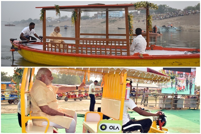 Narendra Modi, PM Modi in UP, Modi solar-powered e-boats, Modi in Varanasi