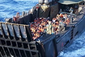 Rescuers pulled some 340 people to safety but there has been much uncertainty about how many people had been onboard the ship. (Mediterranean migrant crisis: Reuters) Rescuers pulled some 340 people to safety but there has been much uncertainty about how many people had been onboard the ship. (Mediterranean migrant crisis: Reuters)