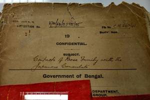 The confidential files on Netaji Subhash Chandra Bose in Kolkata. (Express Photo)