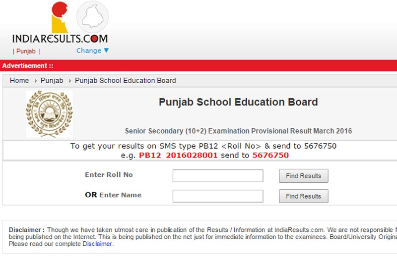PSEB 12th result 2016: Punjab School Education Board (PSEB) result 2016 for class 12th students has been declared by the authorities. Students can log onto the official websites to check the PSEB result 2016 at pseb.ac.in and punjab.indiaresults.com - this is also known as PSEB +2 result. This is a very crucial phase in the lives of students and they need to proceed carefully to make sure their step is in synch with what they want to do later on in their careers. Any mis-step can be very costly in terms of lost years or even a life stuck in a career that gives no joy. Good luck to all students!