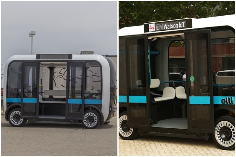 olli, olli 3d-printed car, olli 3d car, olli watson powered car, ibm watson, watson powered car, self-driving 3D-printed electric vehicle,