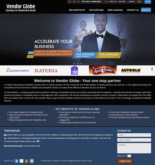 ‘Hospitality enterprises and vendors thus have become equal partners of growth’ ‘Hospitality enterprises and vendors thus have become equal partners of growth’