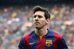 Messi, who scored the 40th hat-trick of his career, also became the first player to score three goals in a game for the sixth time in Europe's top competition. (Reuters) Messi, who scored the 40th hat-trick of his career, also became the first player to score three goals in a game for the sixth time in Europe's top competition. (Reuters)