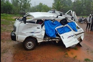 The Omni van was carrying students,of which 8 are dead, while 12 injured. (Source: ANI)