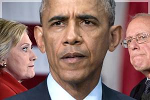 Obama's endorsement of Clinton came moments after he met Senator Sanders of Vermont at the White House.(Reuters) Obama's endorsement of Clinton came moments after he met Senator Sanders of Vermont at the White House.(Reuters)