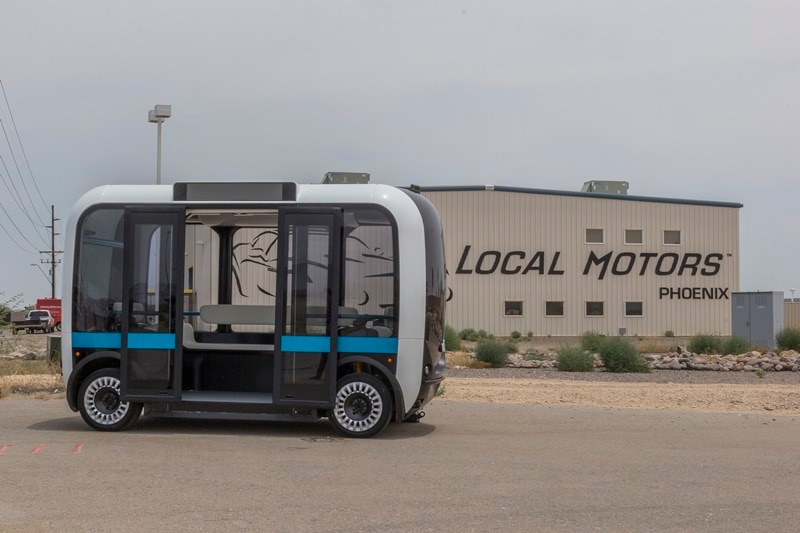 olli, olli 3d-printed car, olli 3d car, olli watson powered car, ibm watson, watson powered car, self-driving 3D-printed electric vehicle,