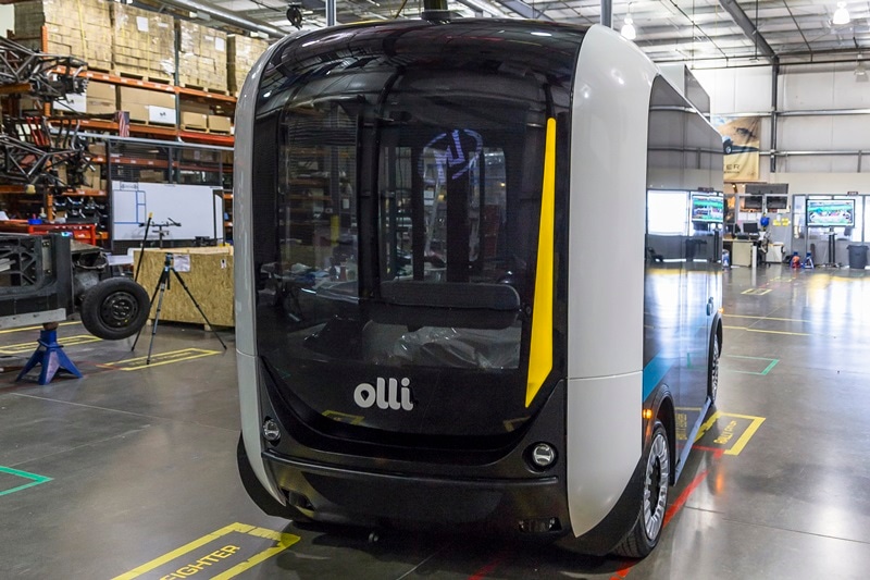olli, olli 3d-printed car, olli 3d car, olli watson powered car, ibm watson, watson powered car, self-driving 3D-printed electric vehicle,