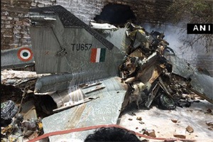Crashed MiG 27 aircraft. (Source: ANI)