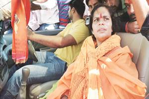 The Sadhvi claimed that the attack on Champion's house was part of a "premeditated" conspiracy. (PTI) The Sadhvi claimed that the attack on Champion's house was part of a "premeditated" conspiracy. (PTI)