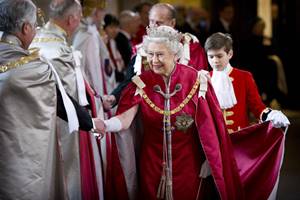 The service held at the iconic St. Paul's Cathedral in London was attended by around 50 royal family members. (Reuters)