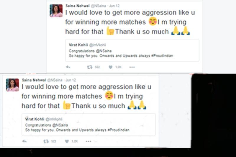 saina nehwal, saina nehwal french open, saina nehwal tweet, viraat kohli, viraat kohli tweet, virat congratulates saina, saina french open, saina french open win