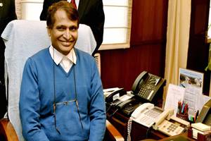 suresh prabhu, railway station