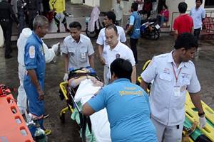 Police said they were investigating how the two boats crashed in broad daylight but suspected that speed was a factor. (Associated Press)