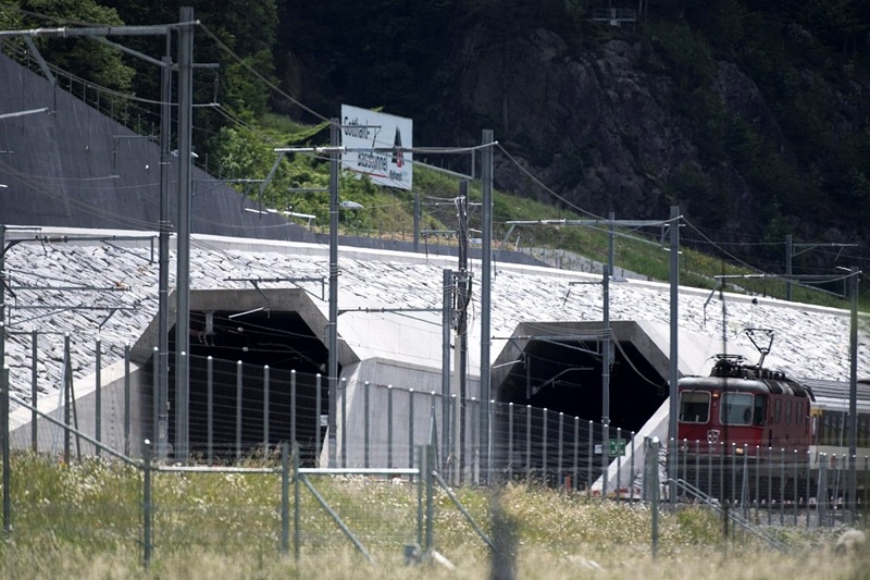 Gotthard Base Tunnel, world longest rail tunnel, Switzerland rail tunnel