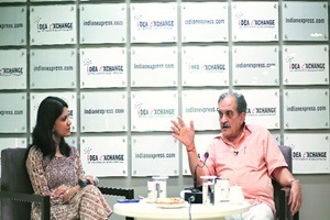 Union minister for rural development, panchayati raj, sanitation and drinking water Chaudhary Birender Singh with Shalini Nair