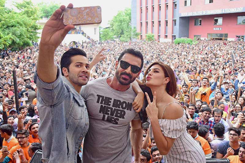 Varun Dhawan, John Abraham, Jacqueline Fernandez, Dishoom, Dishoom promo, Dishoom news, Dishoom Ahmedabad