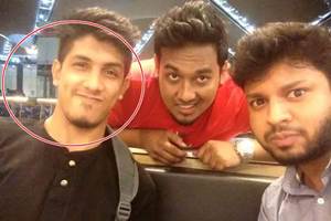 A scan of social media shows Nibras Islam (R) was crazy about a Bollywood actress, supported Liverpool soccer club and took selfies in cafes with friends. (Source: Facebook)