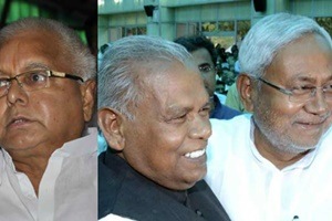 Nitish Kumar, Jitan Ram Manjhi attend Lalu Prasad'