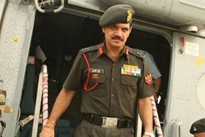 Upon his arrival at Jaipur, the Chief of Army Staff was received and briefed in detail on the operational state of the Sapta Shakti Command by Lt General Sarath Chand, GOC-in-C, South Western Command. (PTI)