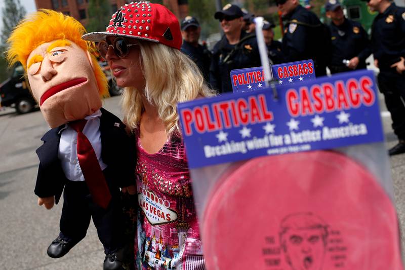 Donald Trump, protest against Donald Trump, Protest in Cleveland, melania trump, melania trump campaigns, melania trump campaigns cleveland, nude women, nude women protest, nude women protest cleveland, us presidential elections, USA news, world news, financial express