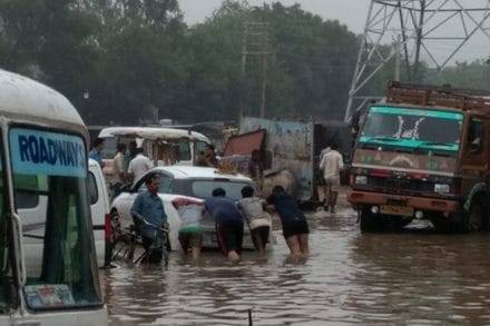 Gurgaon and Bengaluru rains: Heavy downpour has caused huge traffic jams in these two major business hubs of the country and in several other parts, causing major damage to cars in several instances. (Photo: PTI)