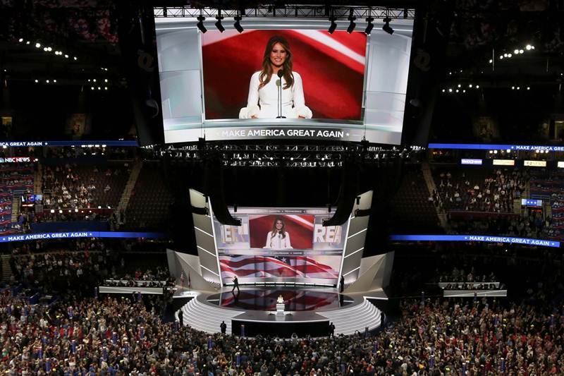 Melania Trump, Melania Trump speech, Melania Trump photos, Melania Trump pics, Melania Trump images, Melania Trump speech michelle obama, Michelle Obama speech, us presidential elections, USA news, world news, financial express