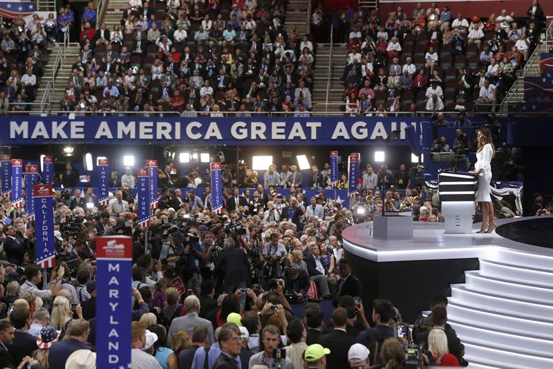 Melania Trump, Melania Trump speech, Melania Trump photos, Melania Trump pics, Melania Trump images, Melania Trump speech michelle obama, Michelle Obama speech, us presidential elections, USA news, world news, financial express