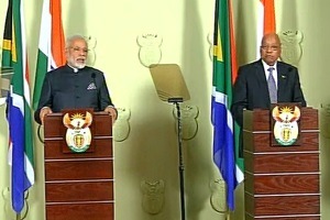 "I thank President Zuma for South Africa's support to India's membership in NSG. We count on active support of our friends like SA," PM Modi said in Pretoria.