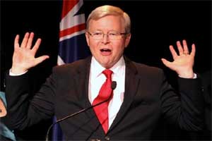 Rudd has a strong relationship with China, while he would also fare well when dealing with other, western nations, Woolcott added. (Reuters) Rudd has a strong relationship with China, while he would also fare well when dealing with other, western nations, Woolcott added. (Reuters)