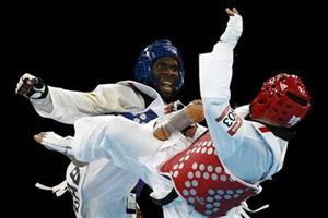 Taekwondo is far from a blood sport, but appears to have taken a cue from mixed martial arts by changing its square fighting mat to an octagon, the shape of the Ultimate Fighting Championship's cage (Reuters)
