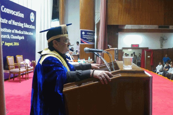 JP Nadda presides over 1st Convocation ceremony of ‘National Institute of Nursing Education,’ PGIMER, Chandigarh JP Nadda presides over 1st Convocation ceremony of ‘National Institute of Nursing Education,’ PGIMER, Chandigarh