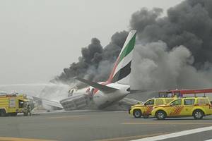 Emirates airline flight crash-lands at Dubai airport; air traffic stopped: Reports Emirates airline flight crash-lands at Dubai airport; air traffic stopped: Reports