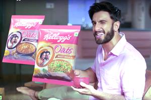 The ad film starts off with Ranveer Singh trying out one of the new variants of Kellogg’s Oats — Masst Masala.