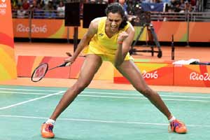 PV Sindhu was accorded a warm reception by the Governor and his wife, who accompanied them to the Darbar Hall, a release from Raj Bhavan said. (PTI)