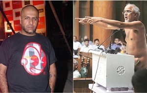 Vishal Dadlani and Jain monk Tarun Sagar. (Source: IE)