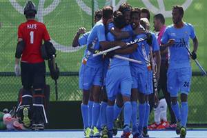 India had already achieved a feat by qualifying for the knock-out stage of Olympics after a long hiatus and, come tomorrow, the PR Sreejesh-led side would like to go one step further in their quest for an elusive Olympic medal. (Source: PTI) India had already achieved a feat by qualifying for the knock-out stage of Olympics after a long hiatus and, come tomorrow, the PR Sreejesh-led side would like to go one step further in their quest for an elusive Olympic medal. (Source: PTI)