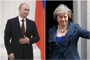 When May took office last month, Putin said he was ready for "constructive dialogue" with the new British leader. (Reuters)