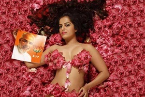 During the heat of 2014 General Elections, Meghna had created a storm by posing semi nude with several photos of Modi. The photos soon become viral.