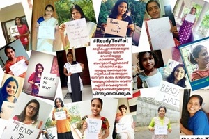 Several women have now posted their photos with posters 'Ready to Wait' on the social media platform to show their solidarity with the campaign. They have pledged that they are ready to wait till the age of 55 before entering the temple. (Source: Facebook)