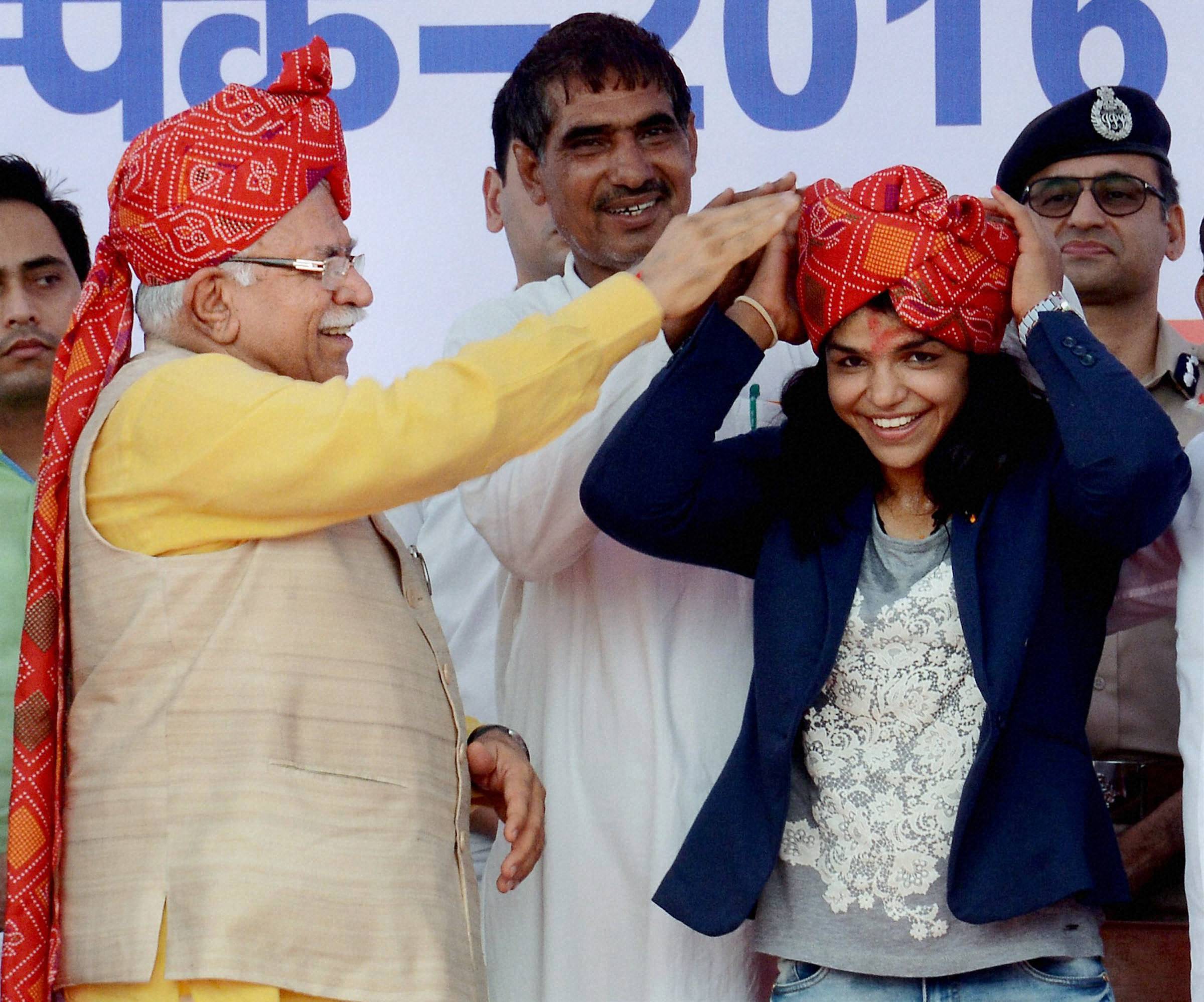 Sakshi malik, sakshi malik felicitation