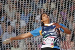 Indian athlete Seema Punia crashed out of the women's Discus Throw event at the ongoing Rio Games after finishing ninth in Qualifying Round Group B at the Olympic Stadium here. (Reuters)