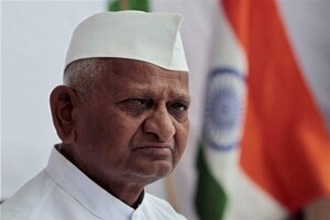 Veteran Gandhian and social crusader Kisan Baburao Hazare, alias Anna Hazare. (PTI)