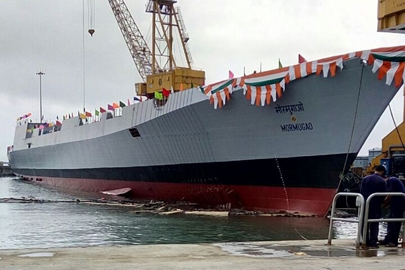 Mormugao, Mormugao launch, Mormugao Indian Navy, Mormugao warship, Mormugao photos, Mormugao missile destroyer, Mormugao MDL, Mormugao Make in India, Mormugao ship, Indian Navy ship, Indian Navy news, defence news