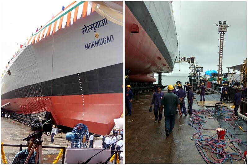 Mormugao, Mormugao launch, Mormugao Indian Navy, Mormugao warship, Mormugao photos, Mormugao missile destroyer, Mormugao MDL, Mormugao Make in India, Mormugao ship, Indian Navy ship, Indian Navy news, defence news