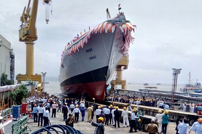 Mormugao, Mormugao launch, Mormugao Indian Navy, Mormugao warship, Mormugao photos, Mormugao missile destroyer, Mormugao MDL, Mormugao Make in India, Mormugao ship, Indian Navy ship, Indian Navy news, defence news