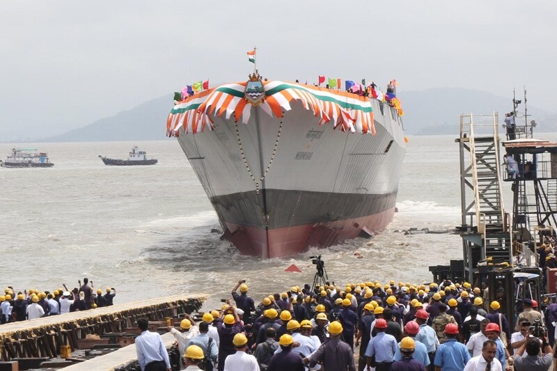 Mormugao, Mormugao launch, Mormugao Indian Navy, Mormugao warship, Mormugao photos, Mormugao missile destroyer, Mormugao MDL, Mormugao Make in India, Mormugao ship, Indian Navy ship, Indian Navy news, defence news