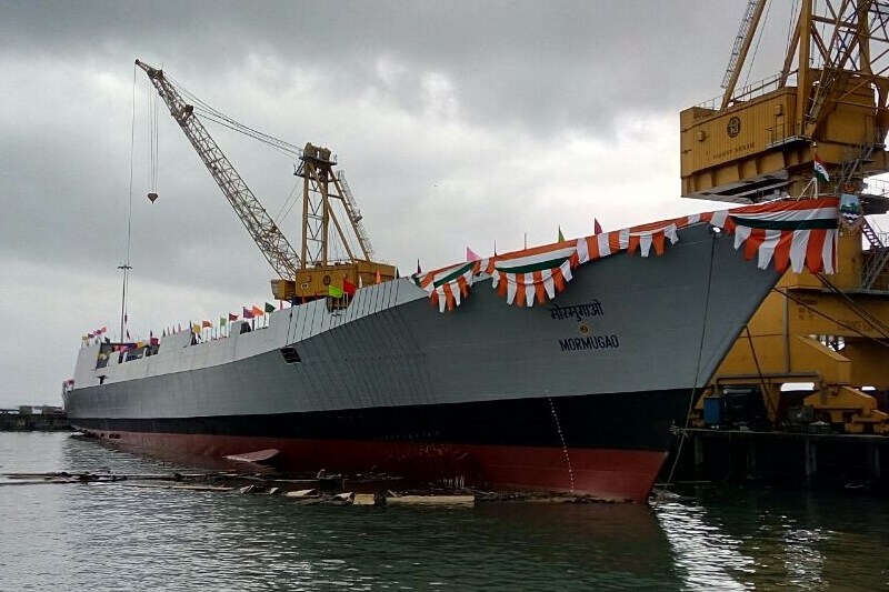 Mormugao, Mormugao launch, Mormugao Indian Navy, Mormugao warship, Mormugao photos, Mormugao missile destroyer, Mormugao MDL, Mormugao Make in India, Mormugao ship, Indian Navy ship, Indian Navy news, defence news