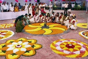 Onam, which is also known as the state festival of Kerala, is an annual celebration of the homecoming of King Mahabali, who is believed to come from the nether world to check on his citizens. (PTI)