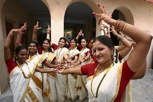 The traditional Kerala feast, known as the "Onasadhya" is the most anticipated moment on this day as all family members are seated together for this annual festive feast. (Reuters)